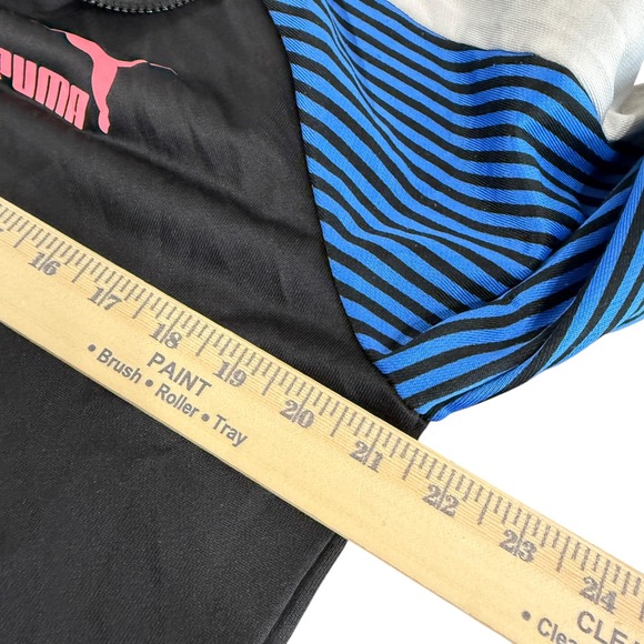 Puma Dazed T7 Track Jacket Black Green Blue Striped Sleeve Pre-Owned Mens Medium - Picture 11 of 14